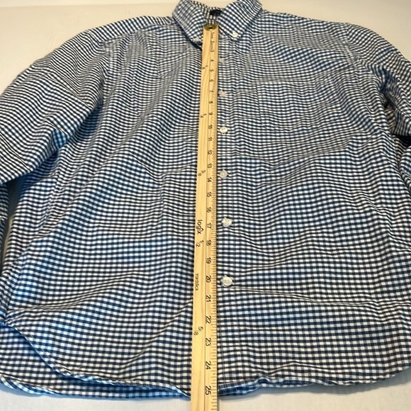 J. Crew Men's Blue Plaid Oxford Slim Fit Long Sleeve Button Down Size L - Picture 4 of 12